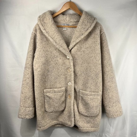 WinterSilks Jackets & Blazers - *VINTAGE* Winter Silks Oversized Teddy Coat // Women’s Size Large